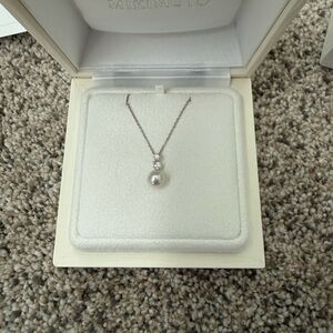 Mikimoto 18k white gold diamomd Pearl Necklace